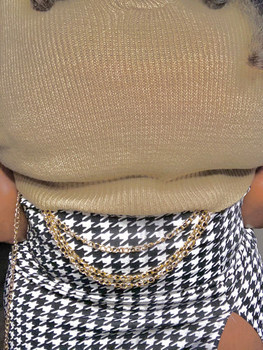 Three tier chain belt