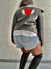 Load image into Gallery viewer, PU Leather Biker Jacket “Heart Me”