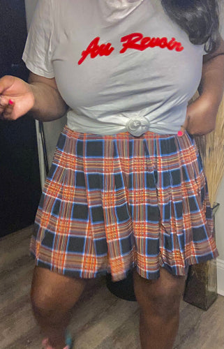 “Clueless Plus” Pleated Tennis Skirt